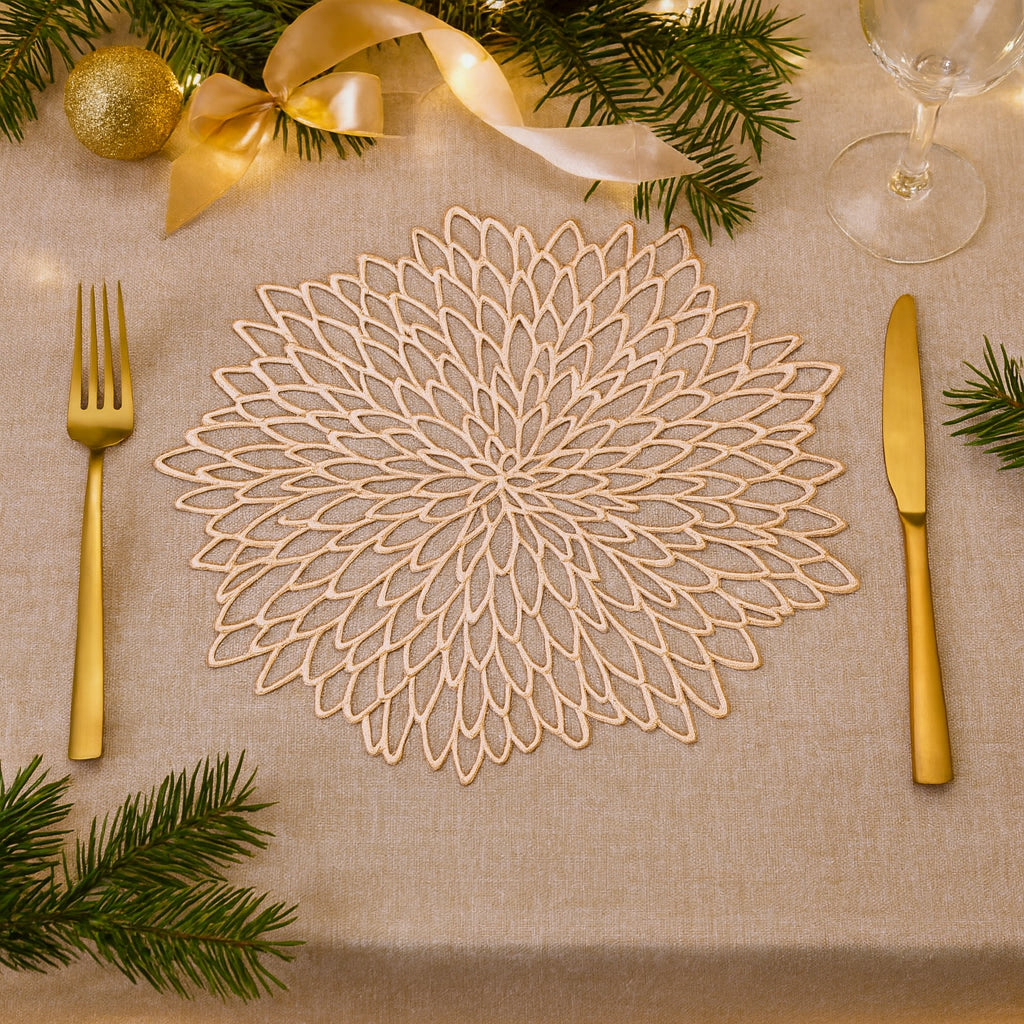 Set De Table Noël Rose Gold tendance