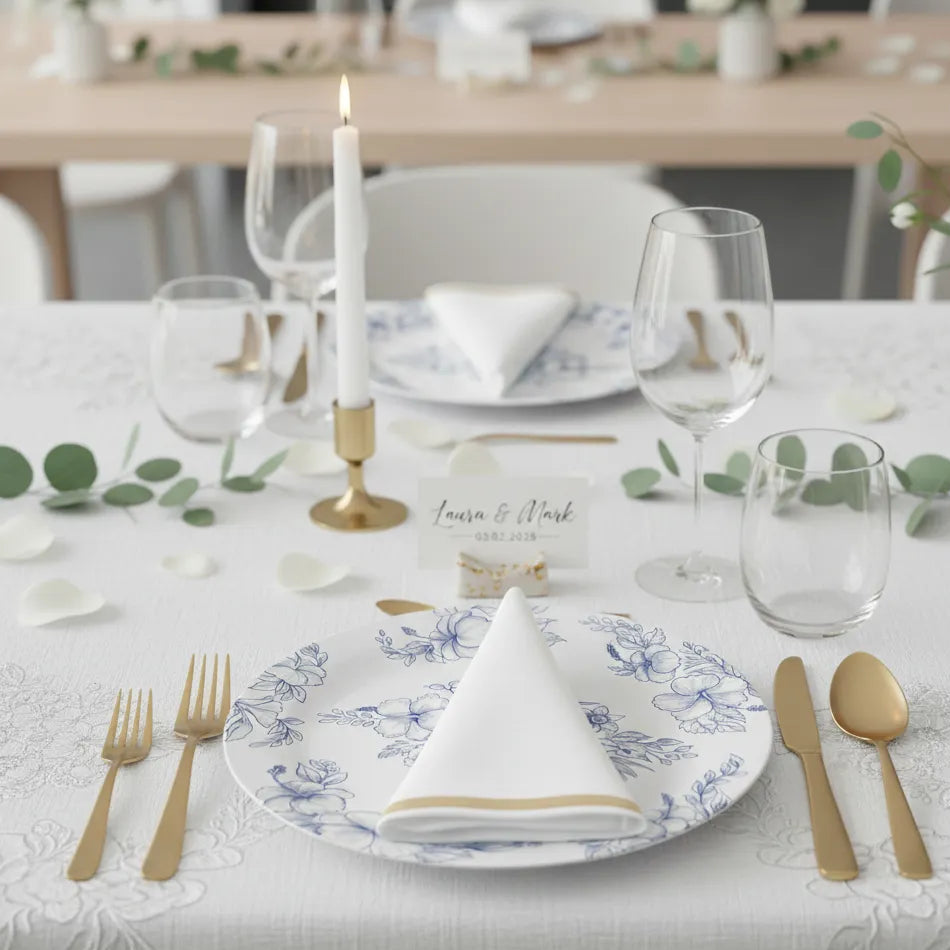 Set d’Assiettes Vintage en Carton
