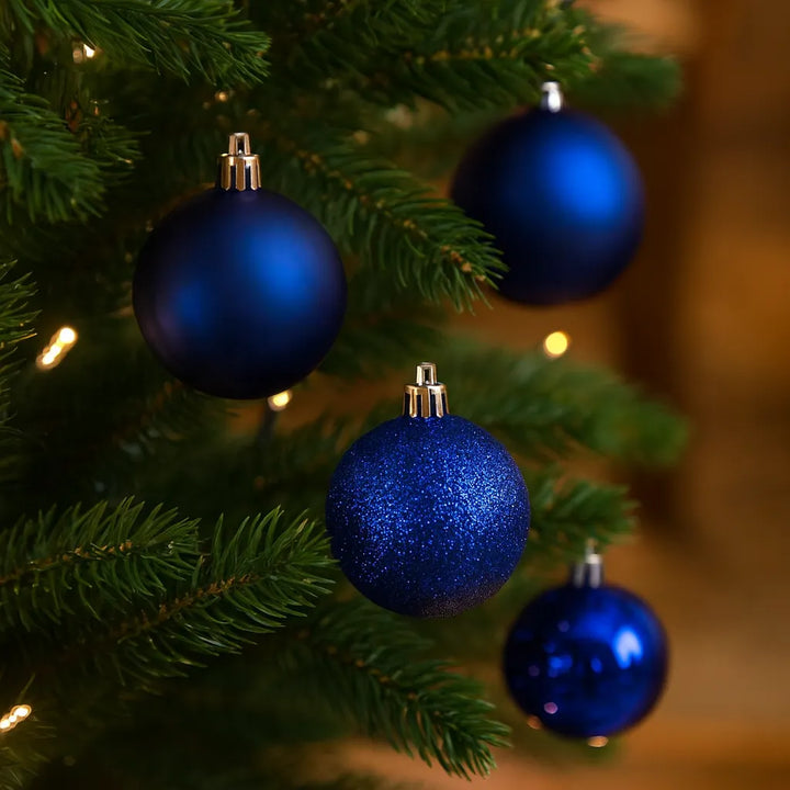 Set de Boules de Sapin Bleu Roi