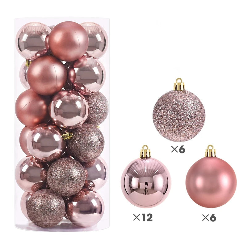 Set de Boules de Sapin Rose Gold