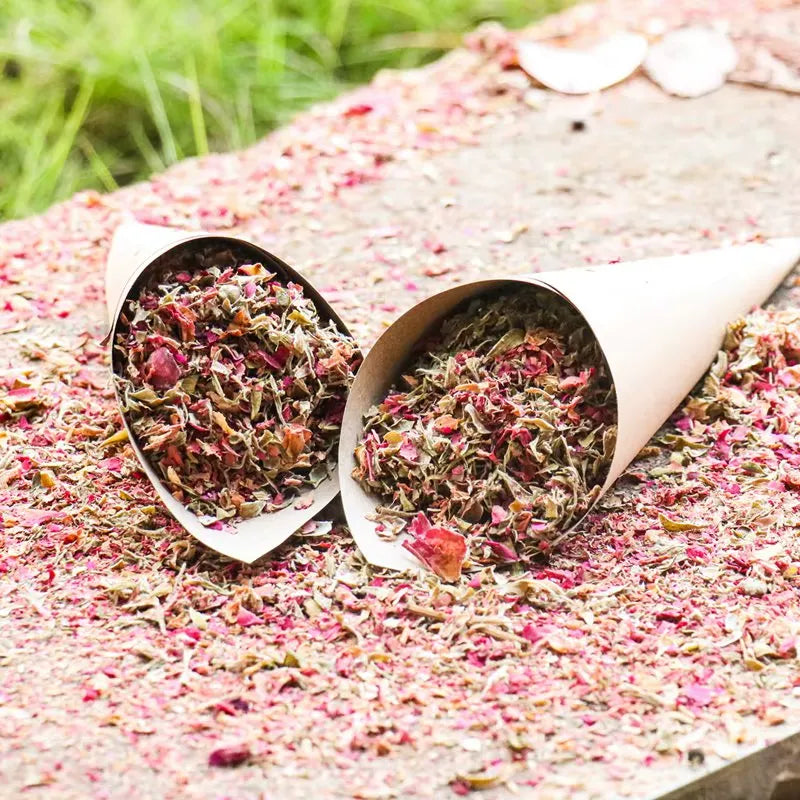 Set de Cornets à Pétales en Kraft romantique