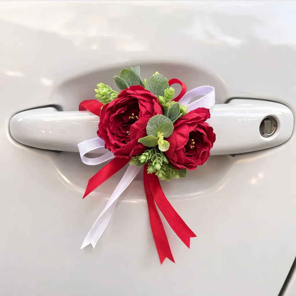 Set de Fleurs Bordeaux Voiture Mariage Chic