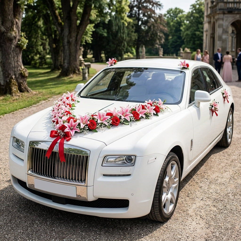 Set de Fleurs Décoratives pour Véhicule Mariage Somptueux
