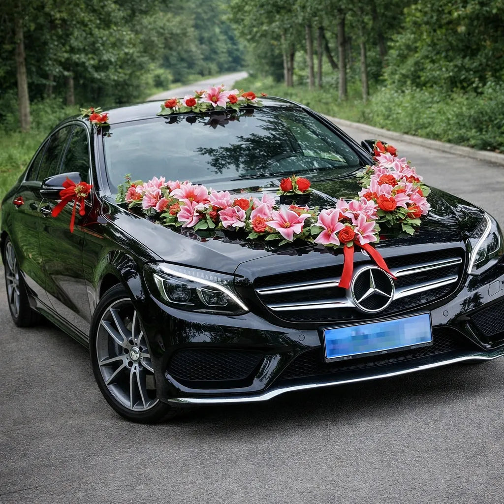 Set de Fleurs Décoratives pour Véhicule Mariage sublime
