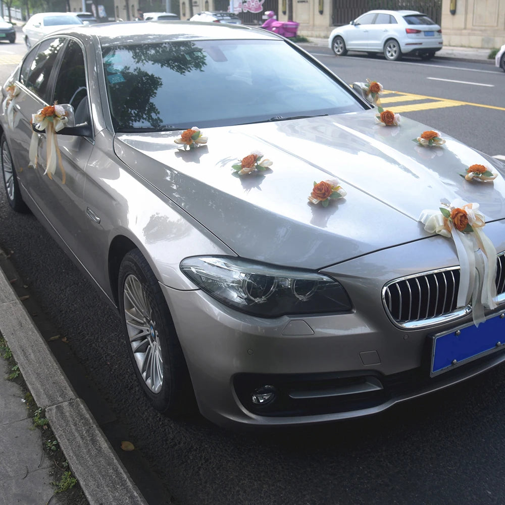 Set de Fleurs Terracotta pou Voiture Mariage Unique