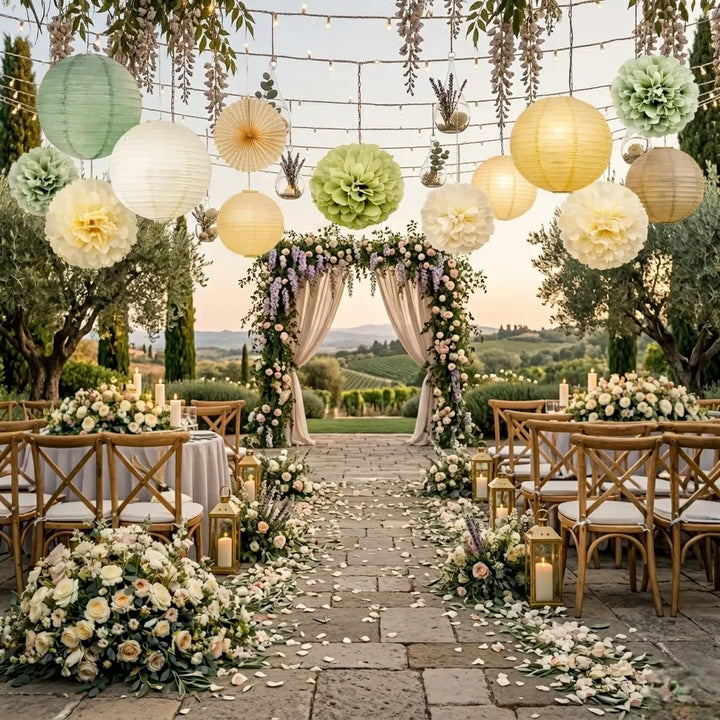 Set de Lampions en Papier Elégant moderne