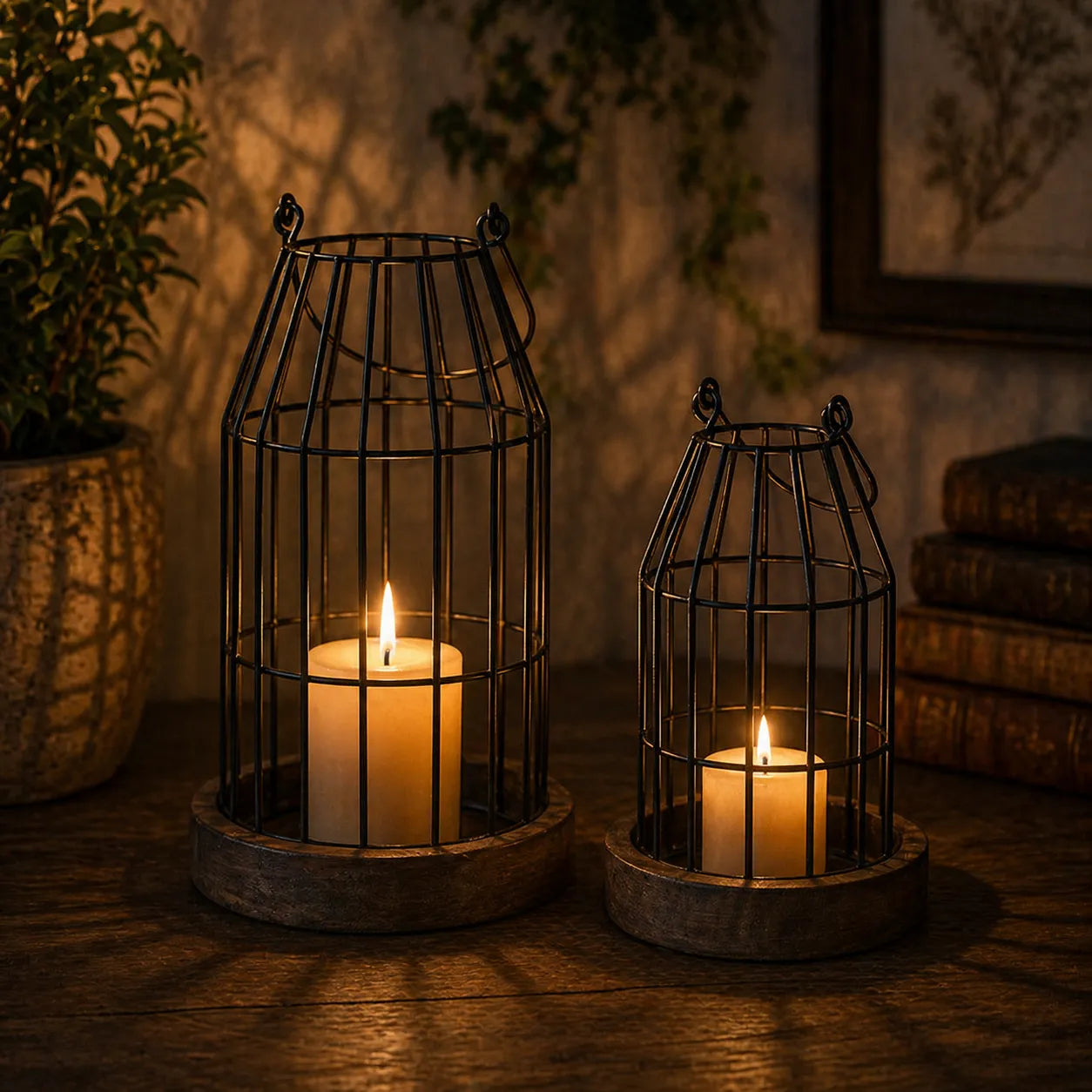 Set de Lanternes en Fer Unique