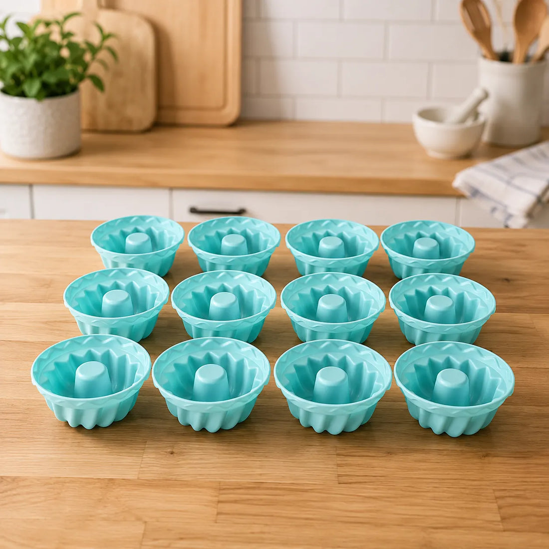 Set de Petits Moules à Gâteau en Silicone Festif
