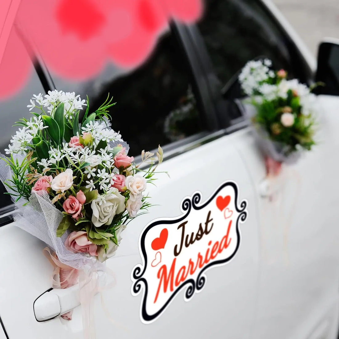 Set de Plaques Just Married à Aimant