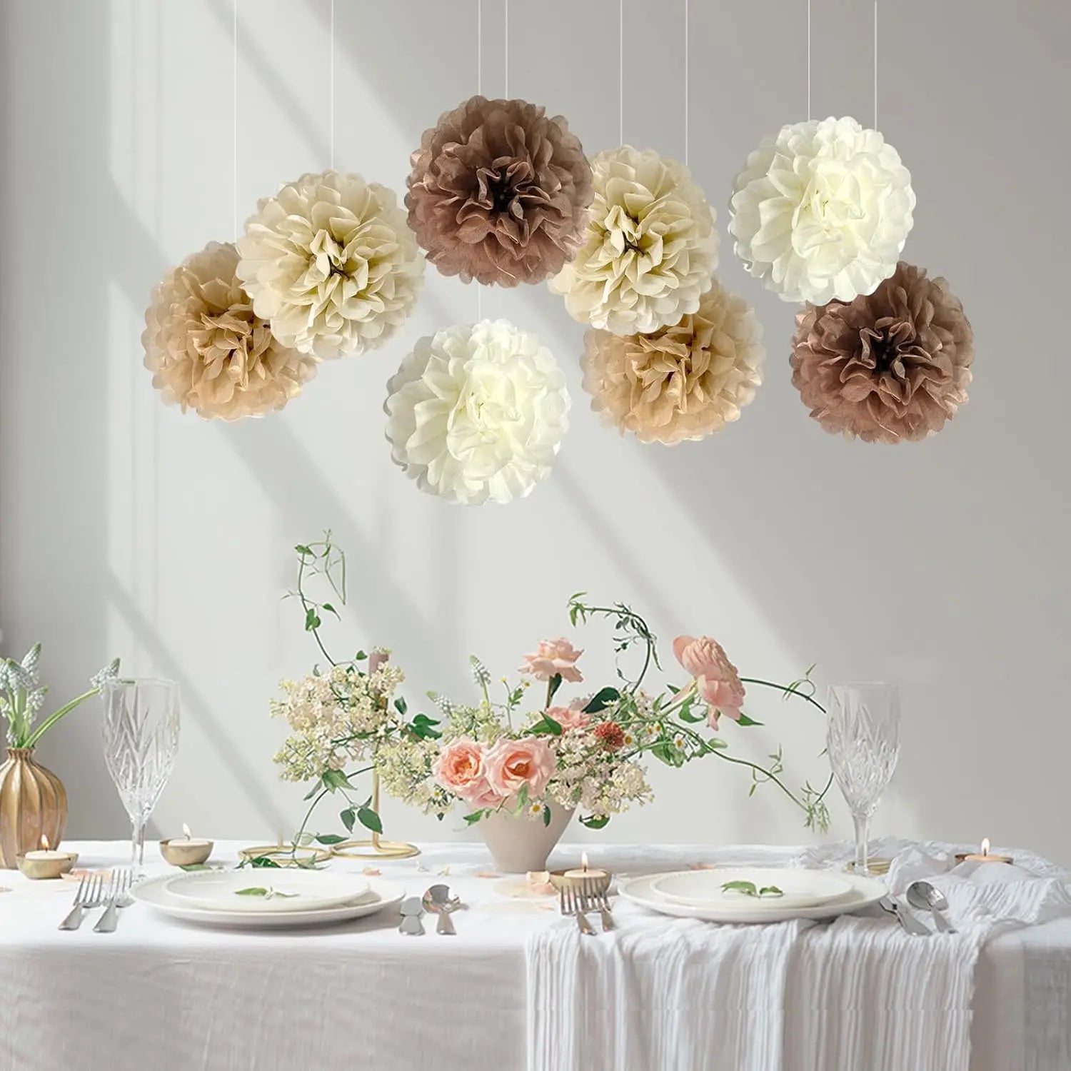 Set de Pompons Marron Design