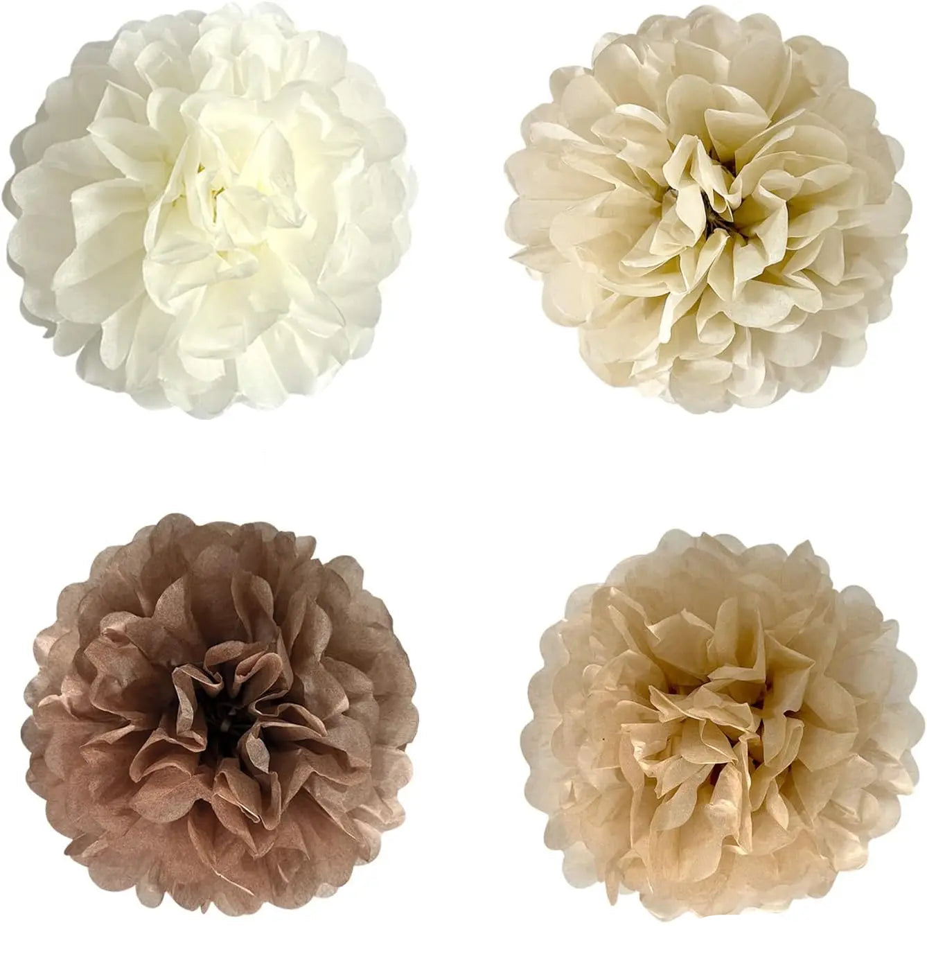 Set de Pompons Marron Design Festive