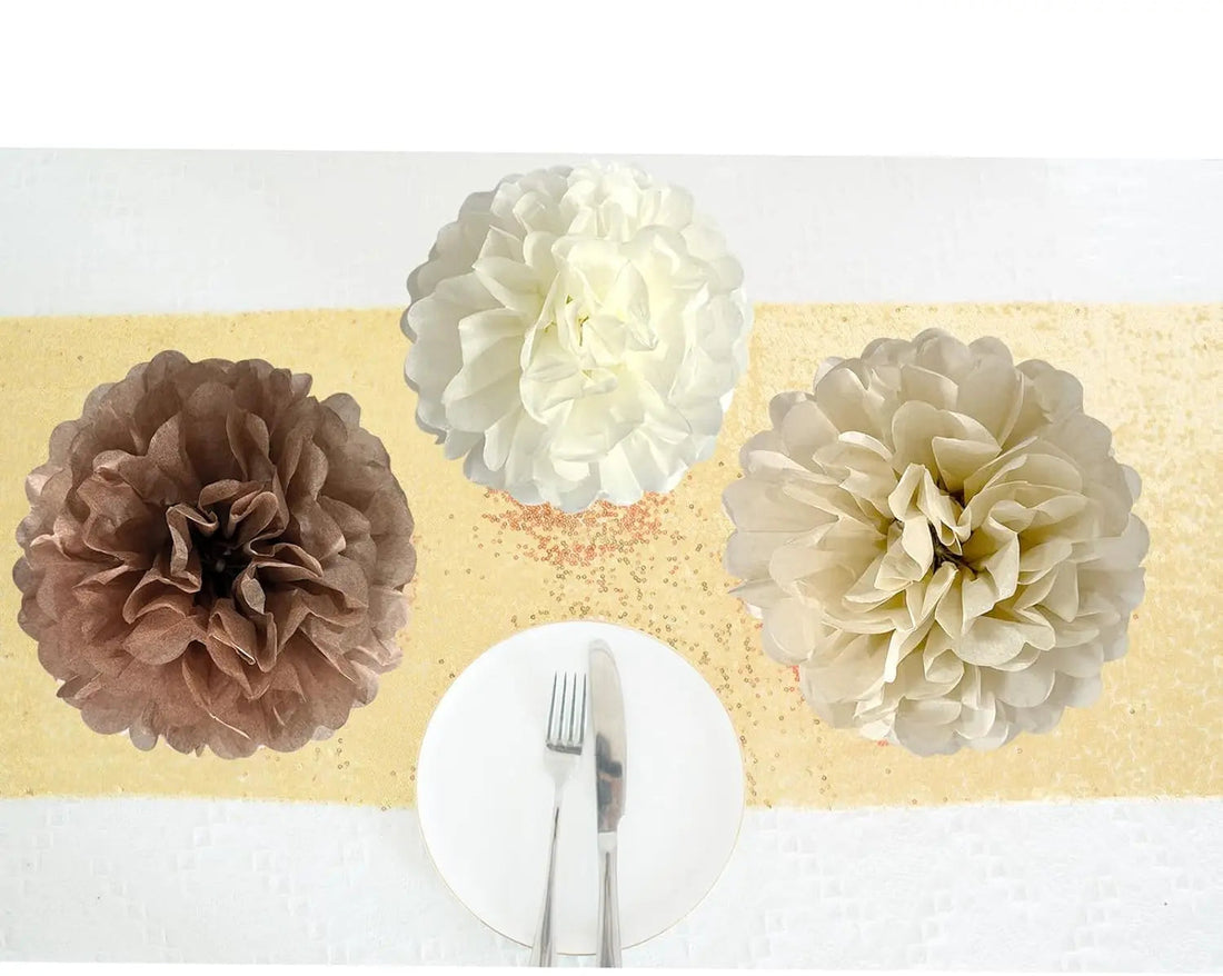 Set de Pompons Marron Design Unique