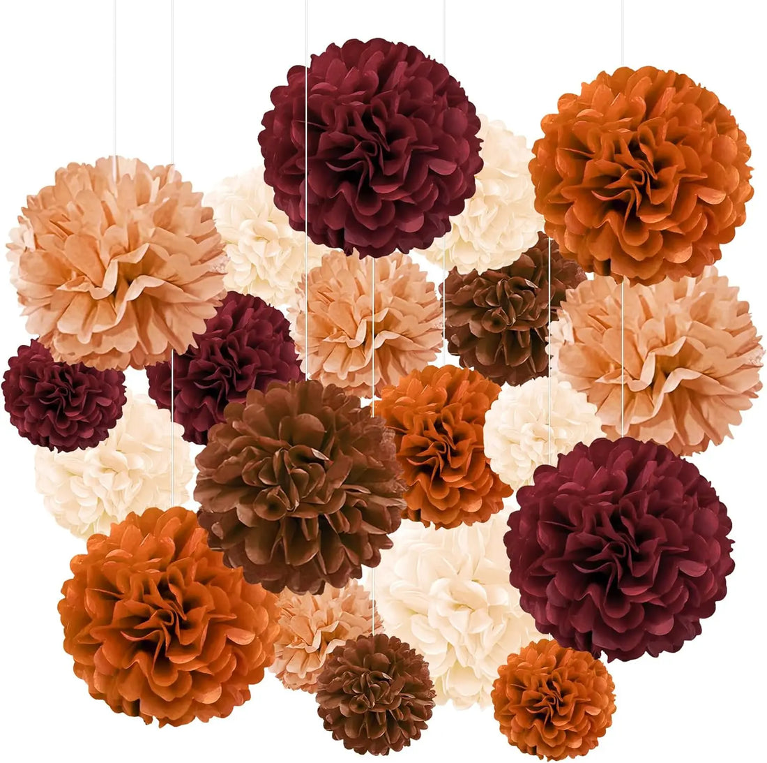 Set de Pompons Nuance Marron Unique
