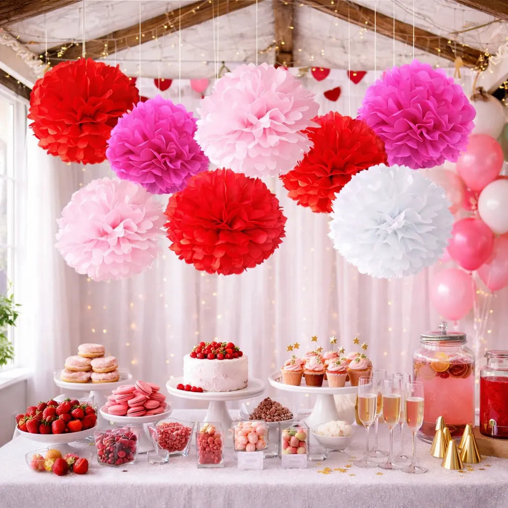 Set de Pompons en Papier de Soie