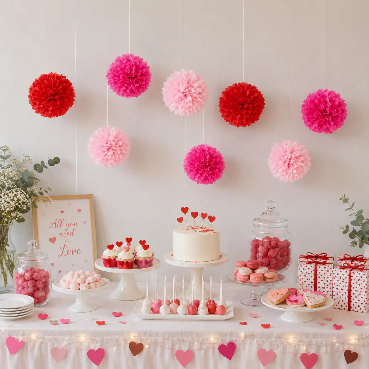 Set de Pompons en Papier de Soie Unique