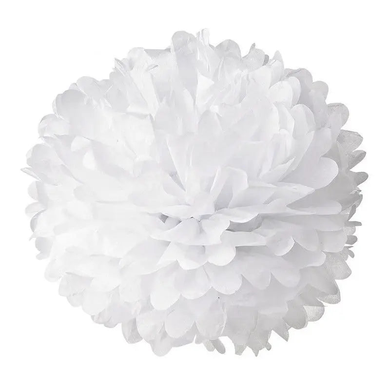 Set de Pompons en Papier de soie Roses et Dorés Chic