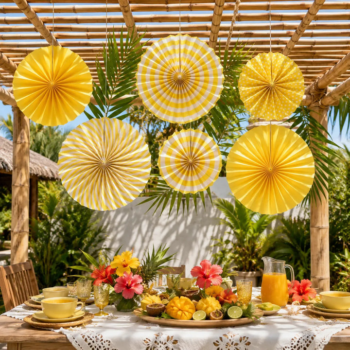 Set de Rosace Décoratives Jaunes 