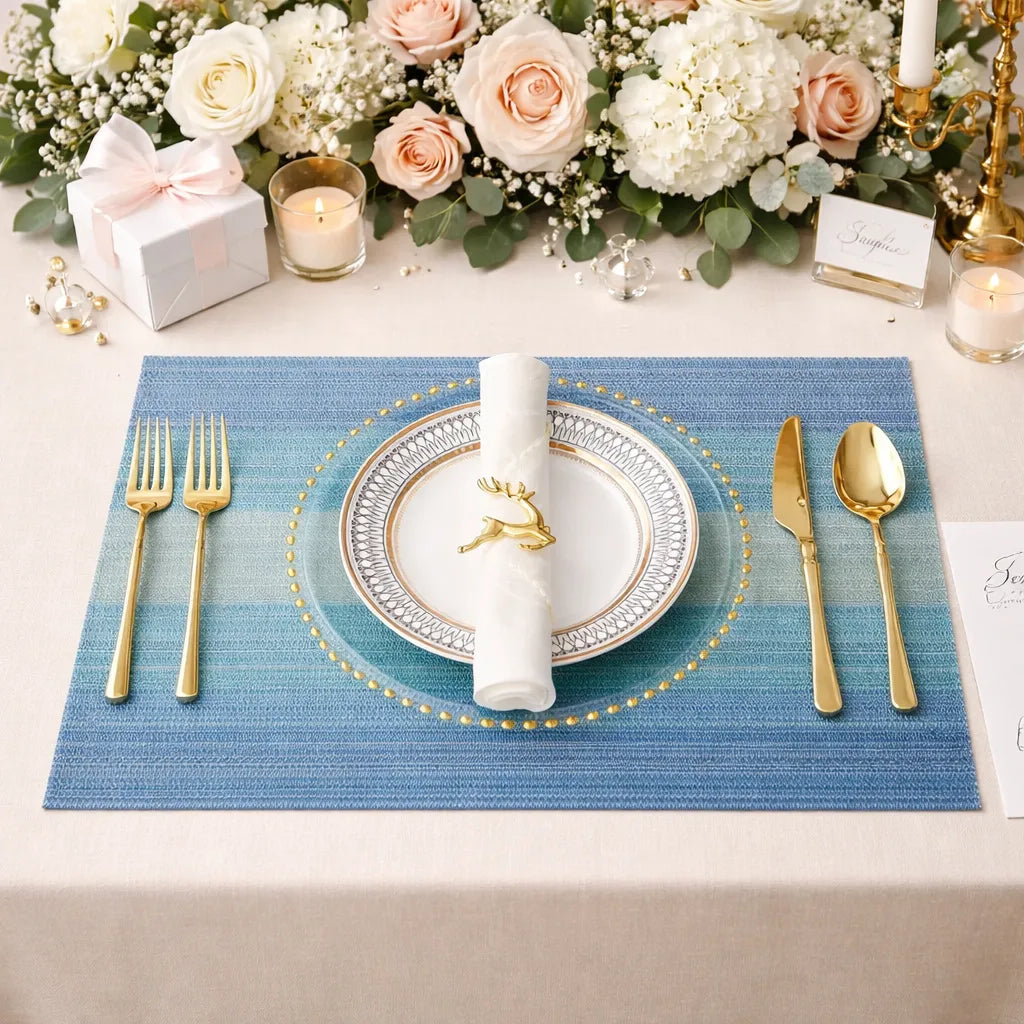 Set de Table Bleu Tissé 