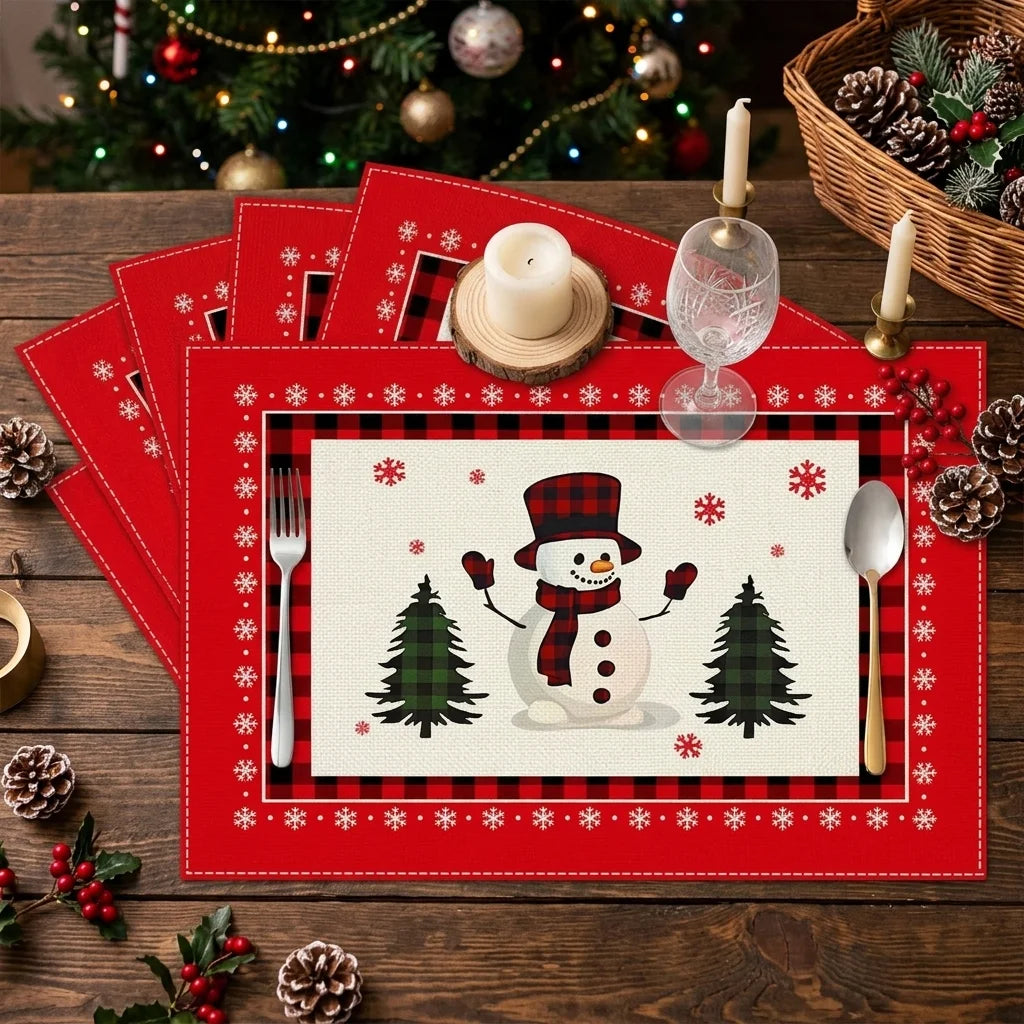 Set de Table Bonhomme de Neige élégant 