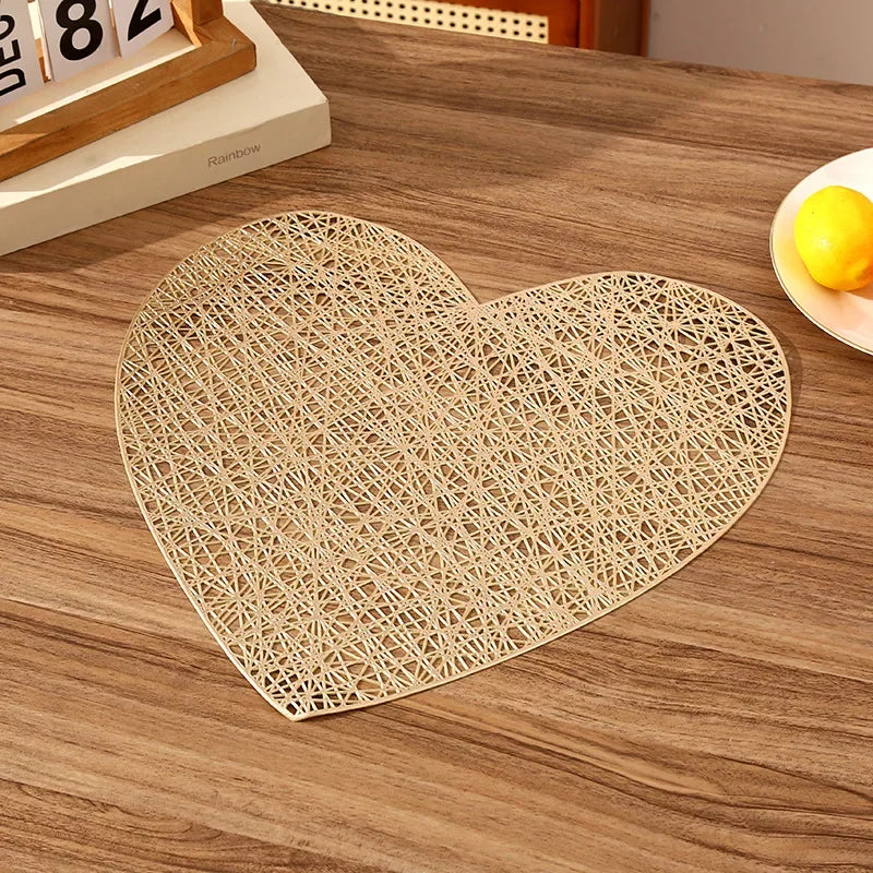 Set de Table Cœur Gold