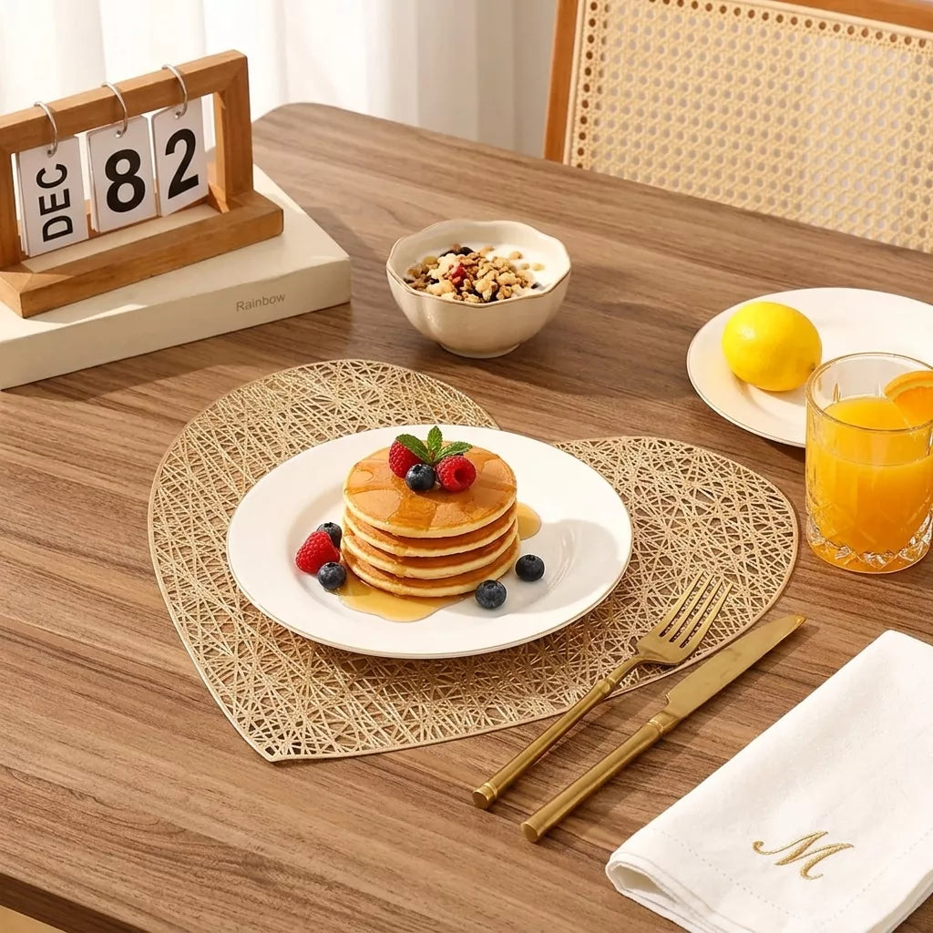 Set de Table Cœur Gold Unique