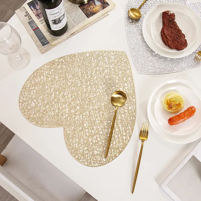 Set de Table Cœur Gold chic