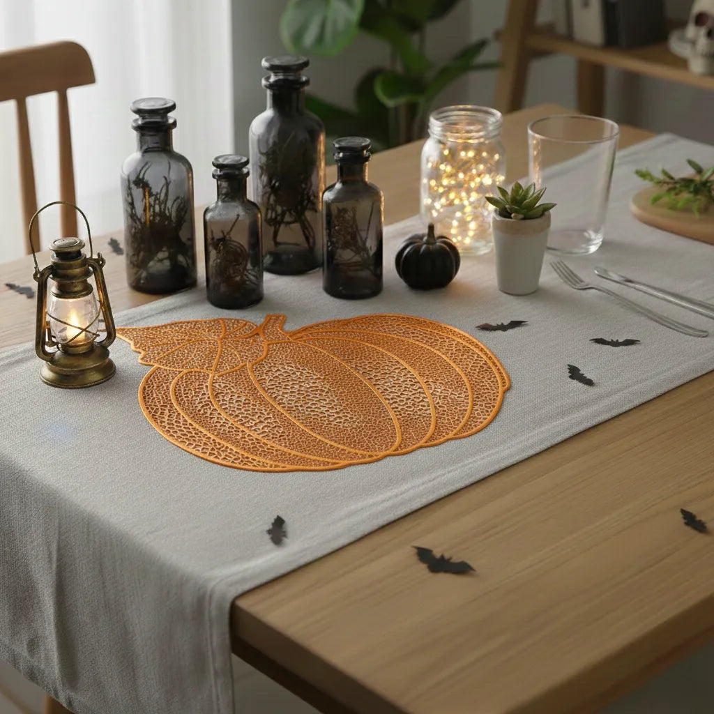 Set de Table Citrouille PVC Orange