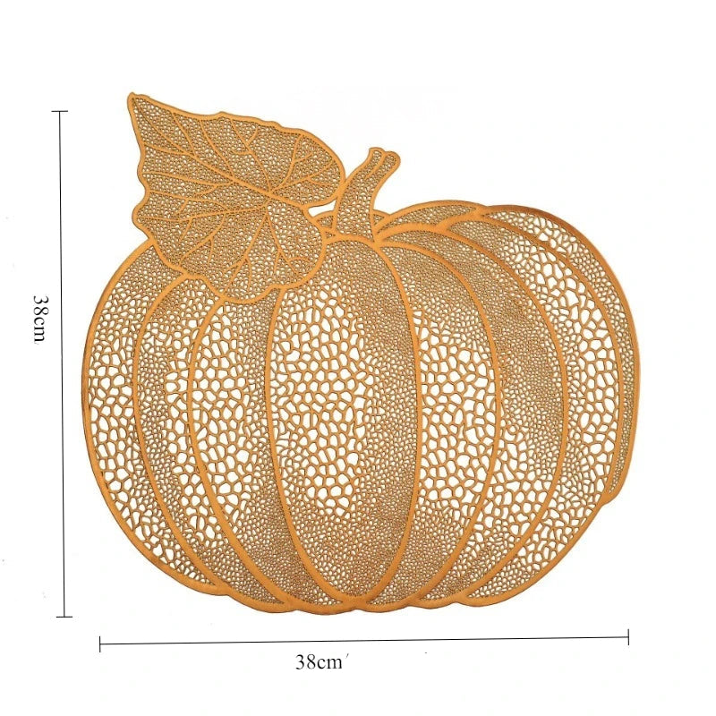 Set de Table Citrouille PVC Orange Dimensions