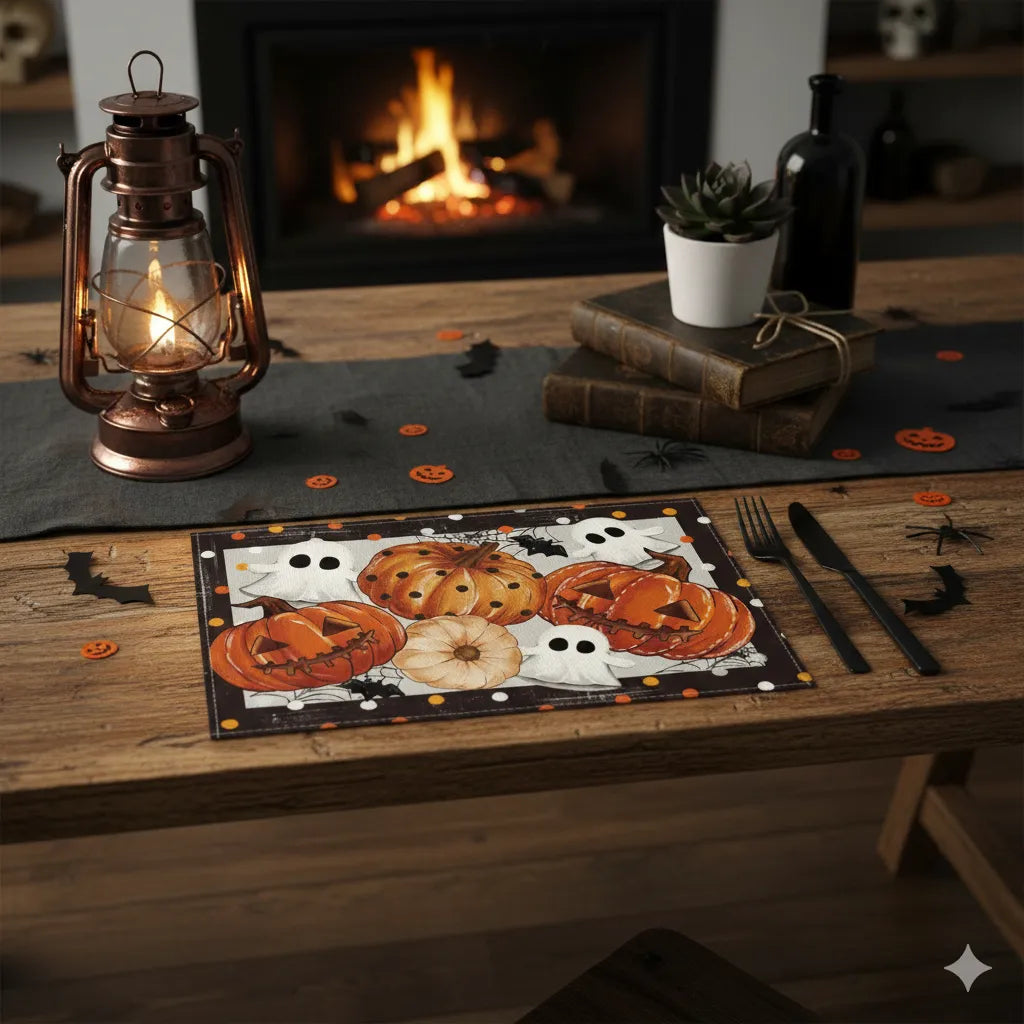 Set de Table Citrouilles et Fantômes Halloween