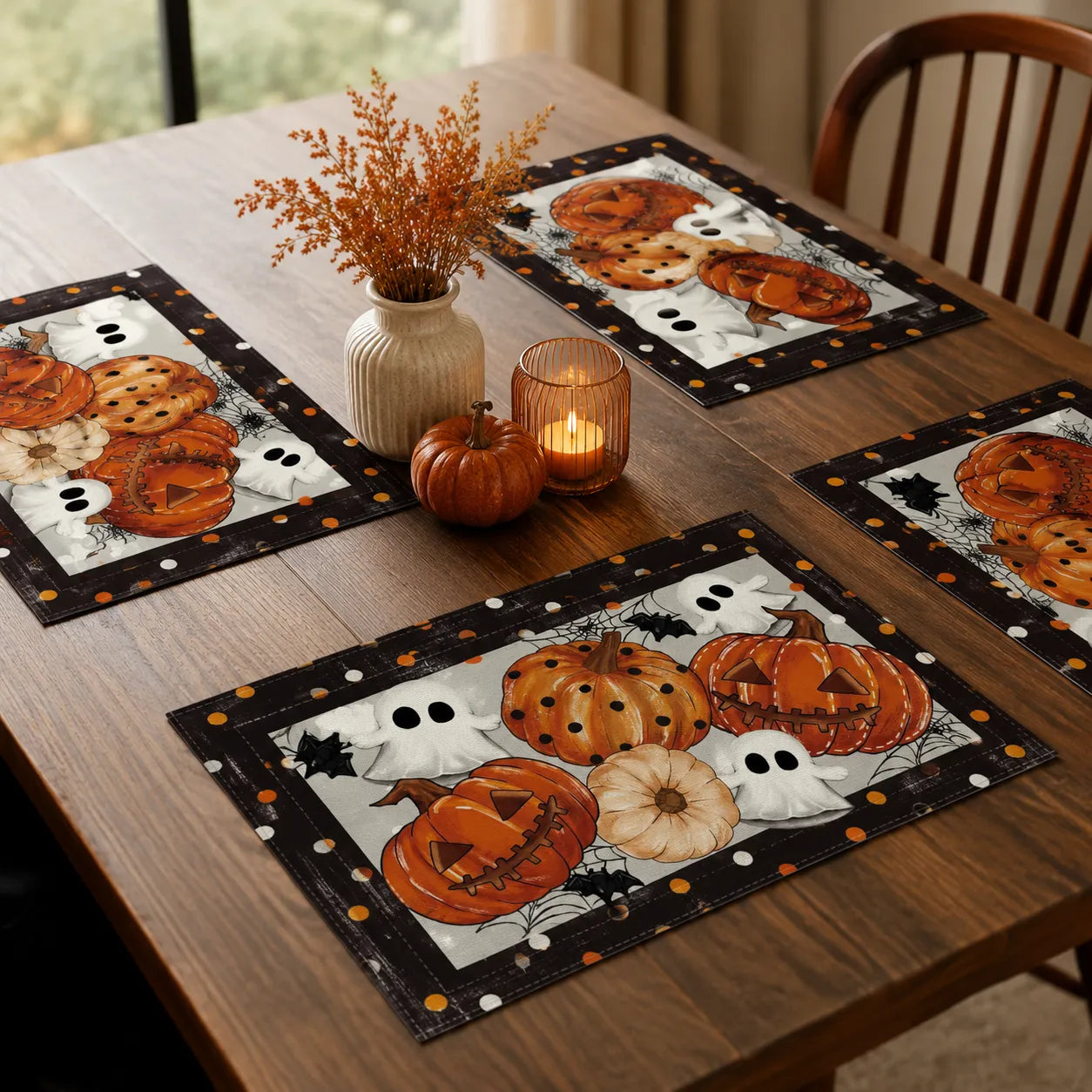 Set de Table Citrouilles et Fantômes Halloween Original