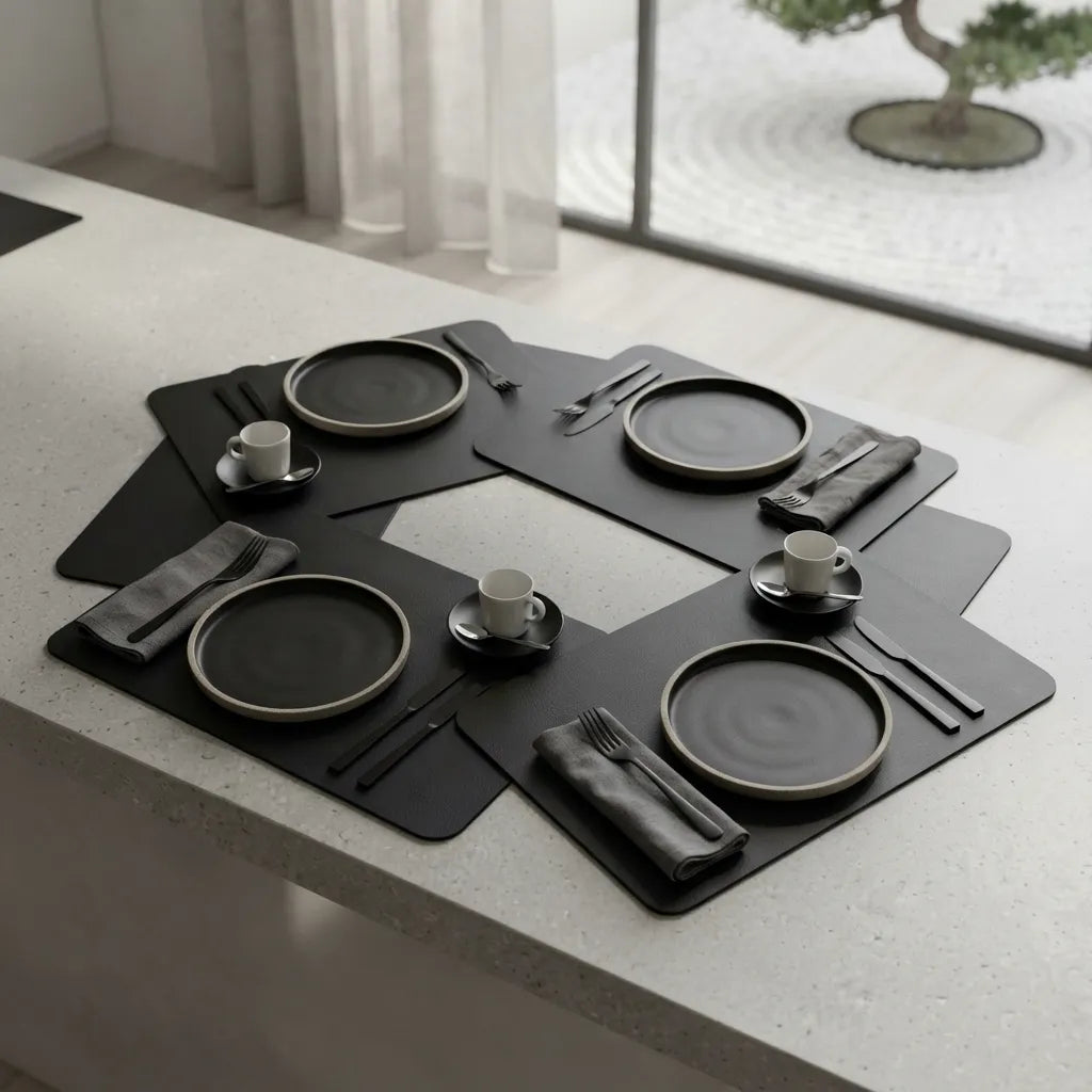 Set de Table En Cuir Artificiel Moderne