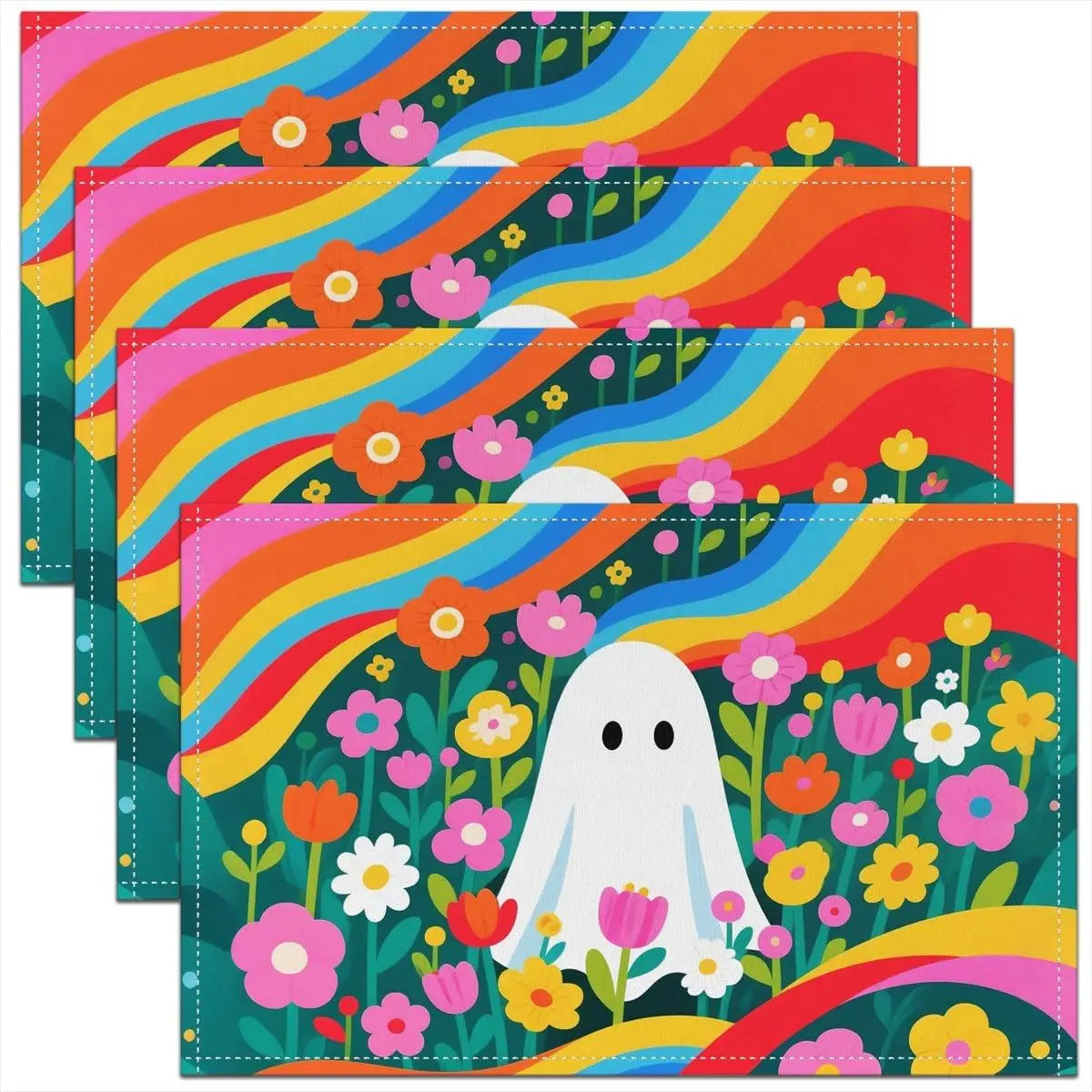 Set de Table Fantôme Multicolore Festif