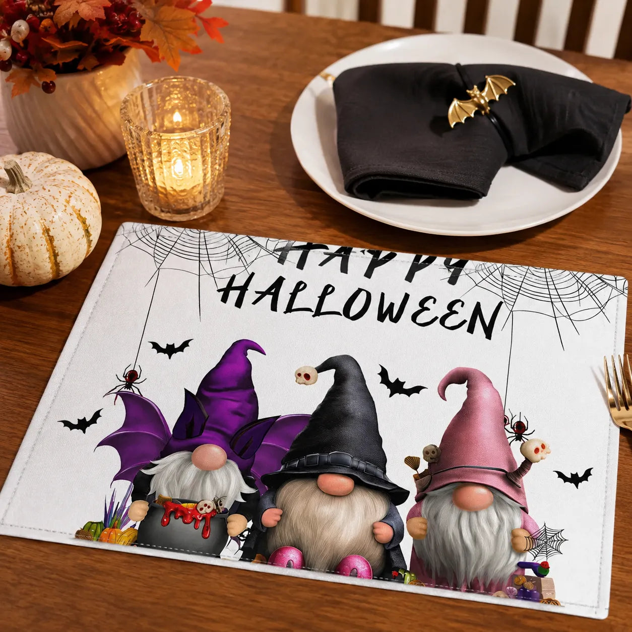 Set de Table Gnomes Halloween Pratique