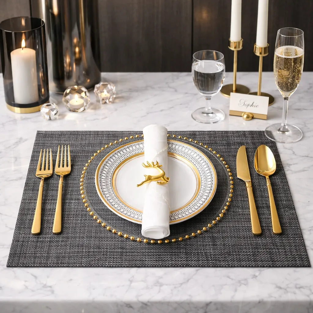 Set de Table Gris Minimaliste 