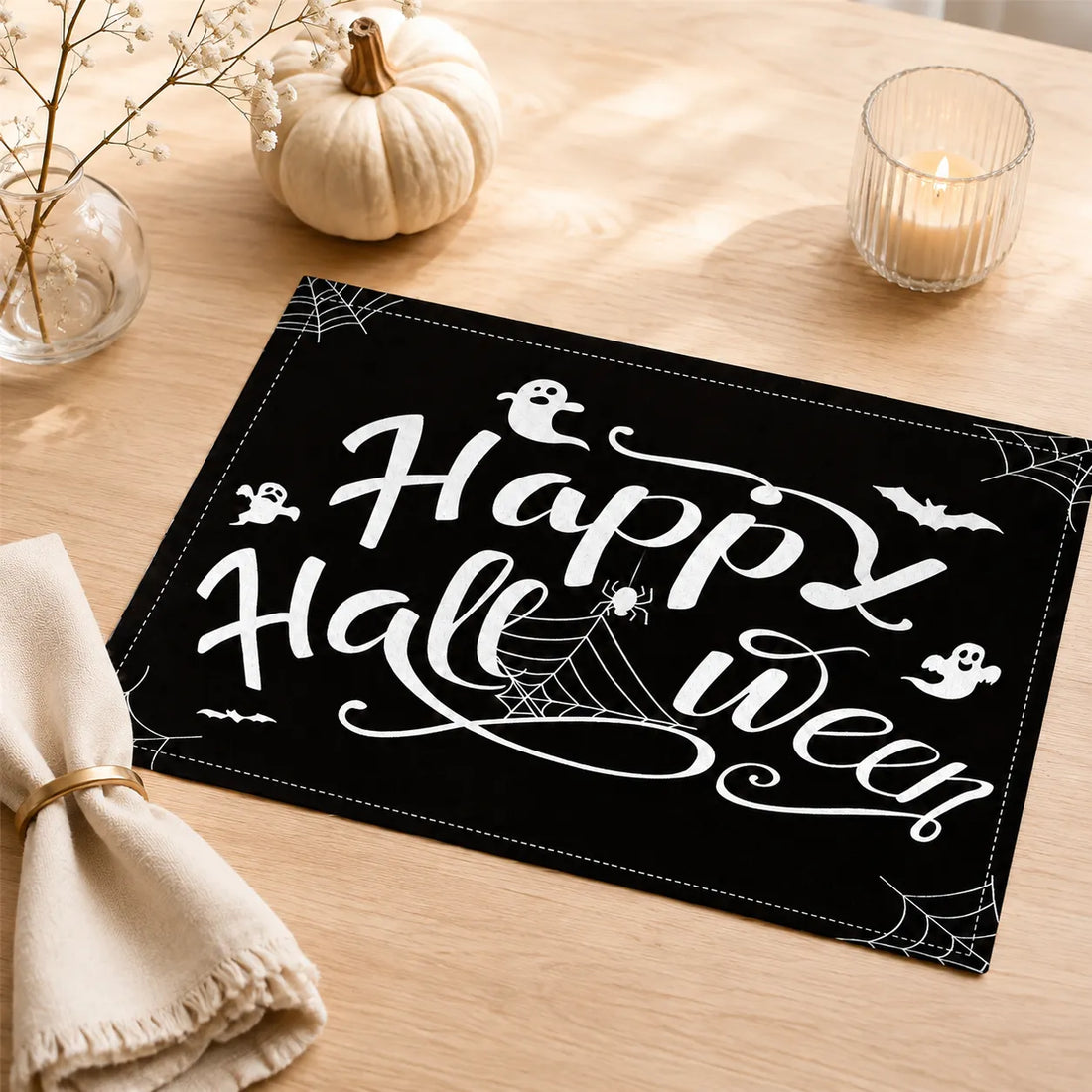 Set de Table Happy Halloween Noir Unique