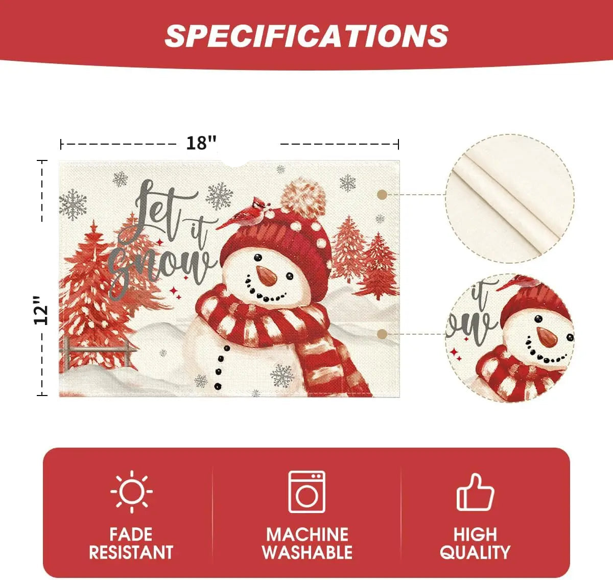 Set de Table Let it Snow Design