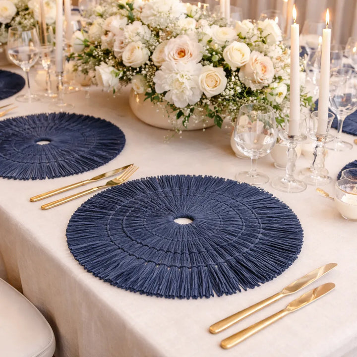 Set de Table Mariage Bleu Design