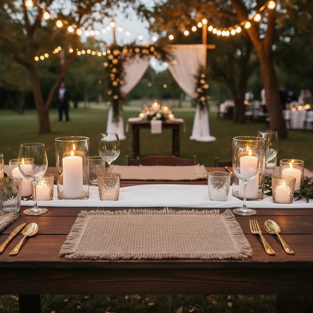 Set de Table Mariage Bohème Tissé
