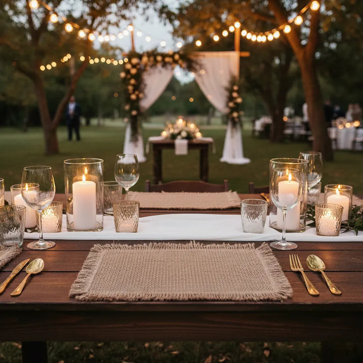Set de Table Mariage Bohème Tissé