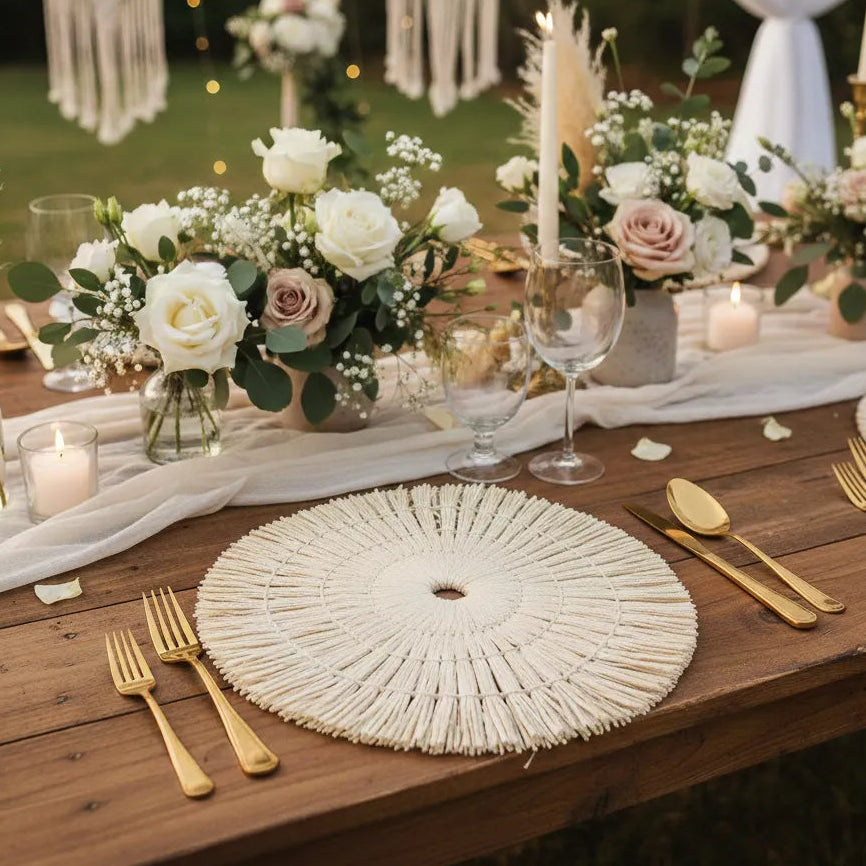 Set de Table Mariage Créatif Tissé Bohème