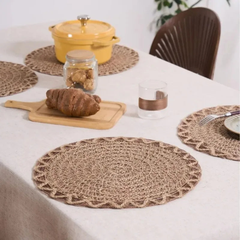 Set de Table Mariage en Jute Naturel Stylé