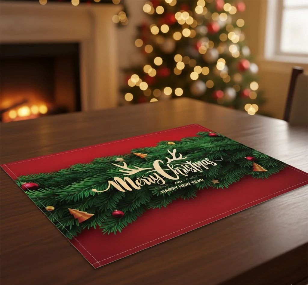 Set de Table Merry Christmas Design.