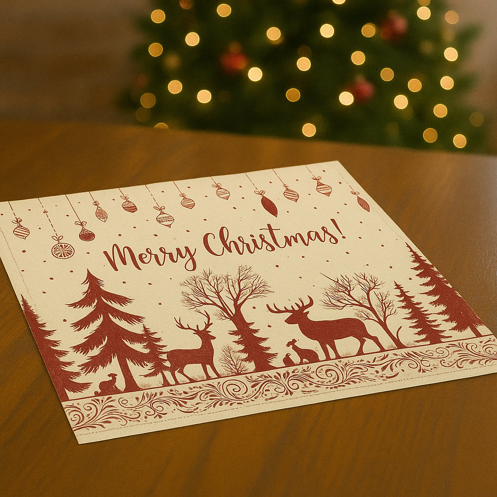 Set de Table Merry Christmas Moderne stylé