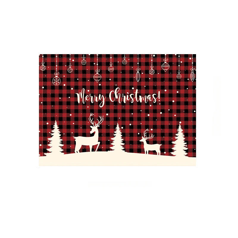 Set de Table Noël Carreaux Rouge et Noir