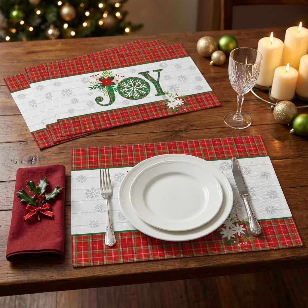Set de Table Noël Joy en lin 