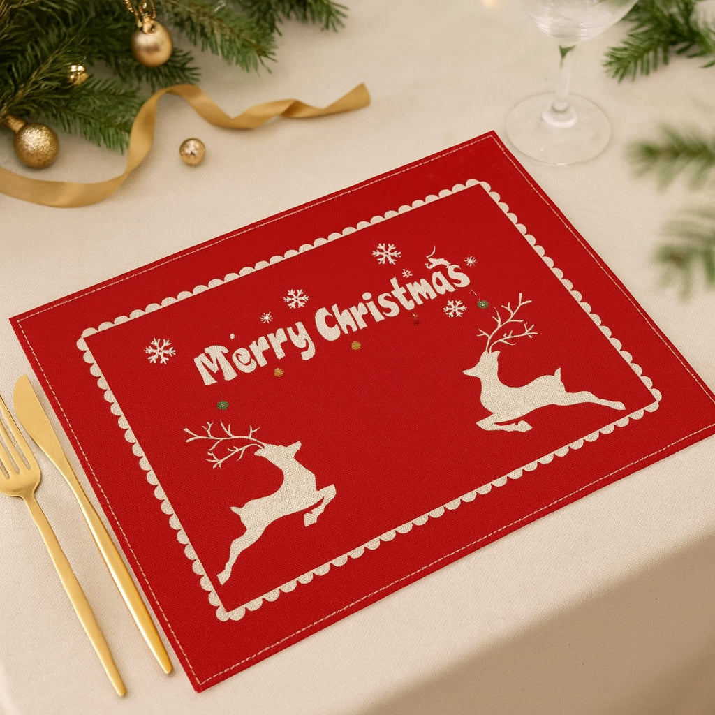 Set de Table Noël Rouge Rennes stylé