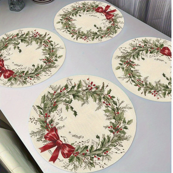 Set de Table Rond Baies de Houx