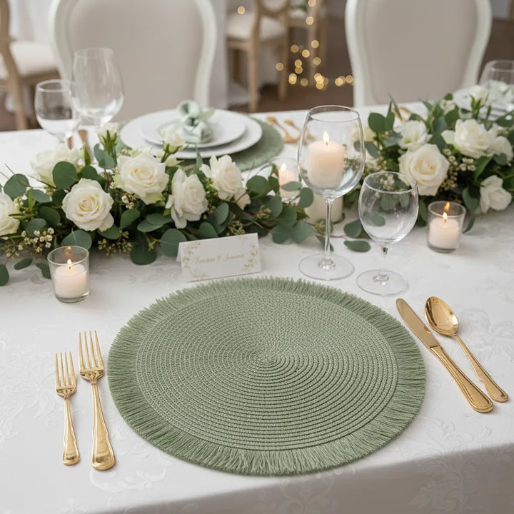 Set de Table Rond Vert Design