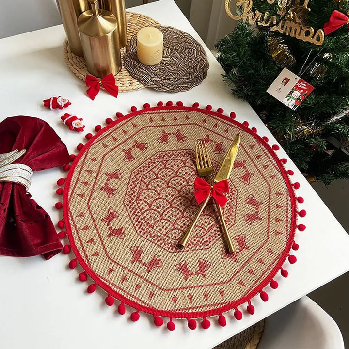 Set de Table Rond en Jute Moderne