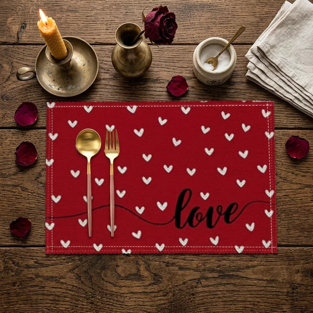 Set de Table Rouge Love Chic